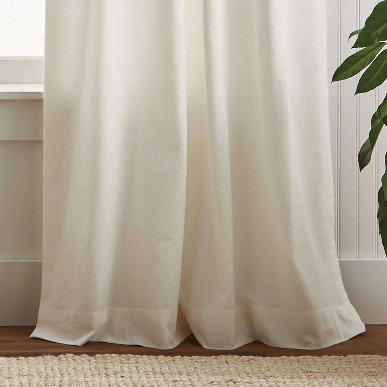 imageMartha Stewart Waters Edge Tufted Rod PocketBack Tab Window Curtain Panel Pair 84 WhiteWhite
