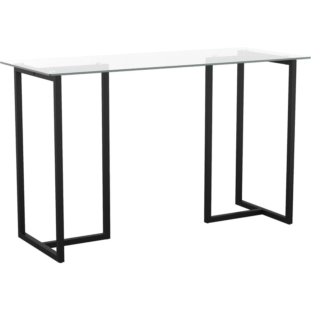 imageMartha Stewart Eli Home Office Desk with Glass Top and Steel Frame Oil Rubbed BronzeClear TopOil Rubbed Bronze Frame