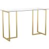 Clear Top/Polished Brass Frame