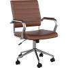 Saddle Brown Faux Leather/Polished Nickel
