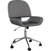 Gray Faux Leather/Polished Nickel
