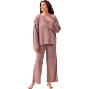 Peace Love & Dreams Official Martha Stewart Sleepwear 2 Pc Waffle Knit(Pink)