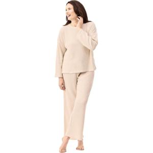 Peace Love & Dreams Official Martha Stewart Sleepwear 2 Pc Waffle Knit(Tofu Melange)