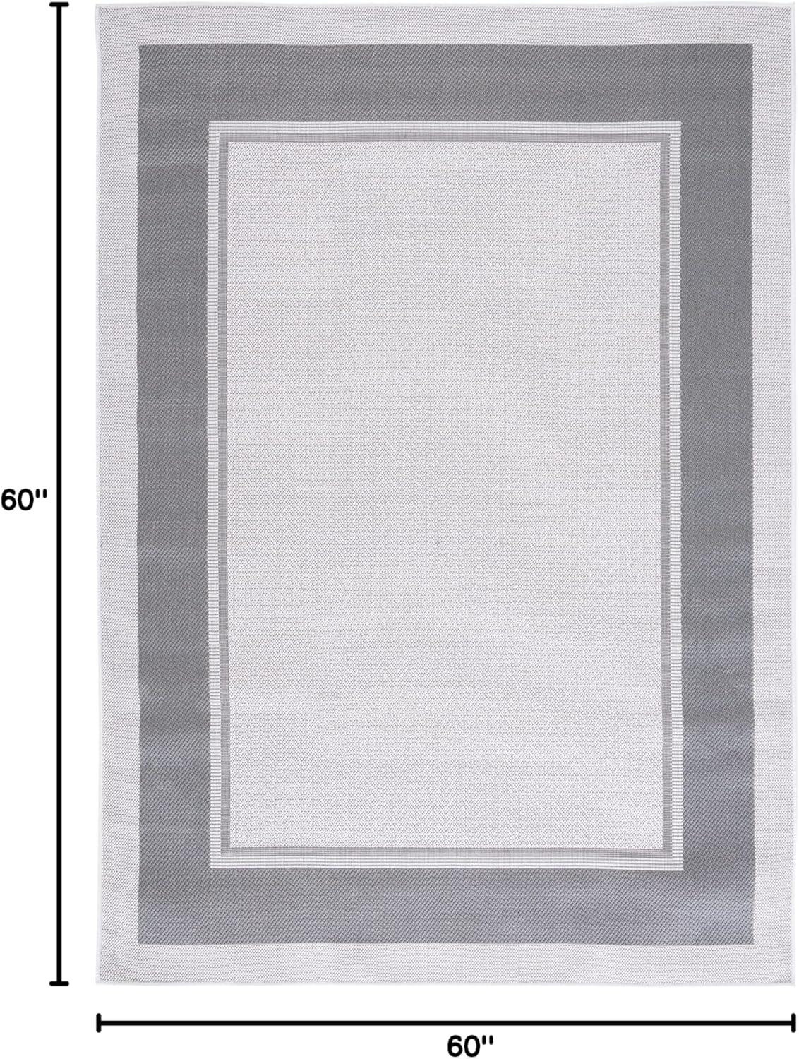 imageMartha Stewart x SAFAVIEH Outdoor Area Rug Collection 8 x 10 Ivory amp Beige Weather Resistant amp Washable Ideal for Patio Backyard Mudroom Deck Dining Space MSRO317BIvoryGrey