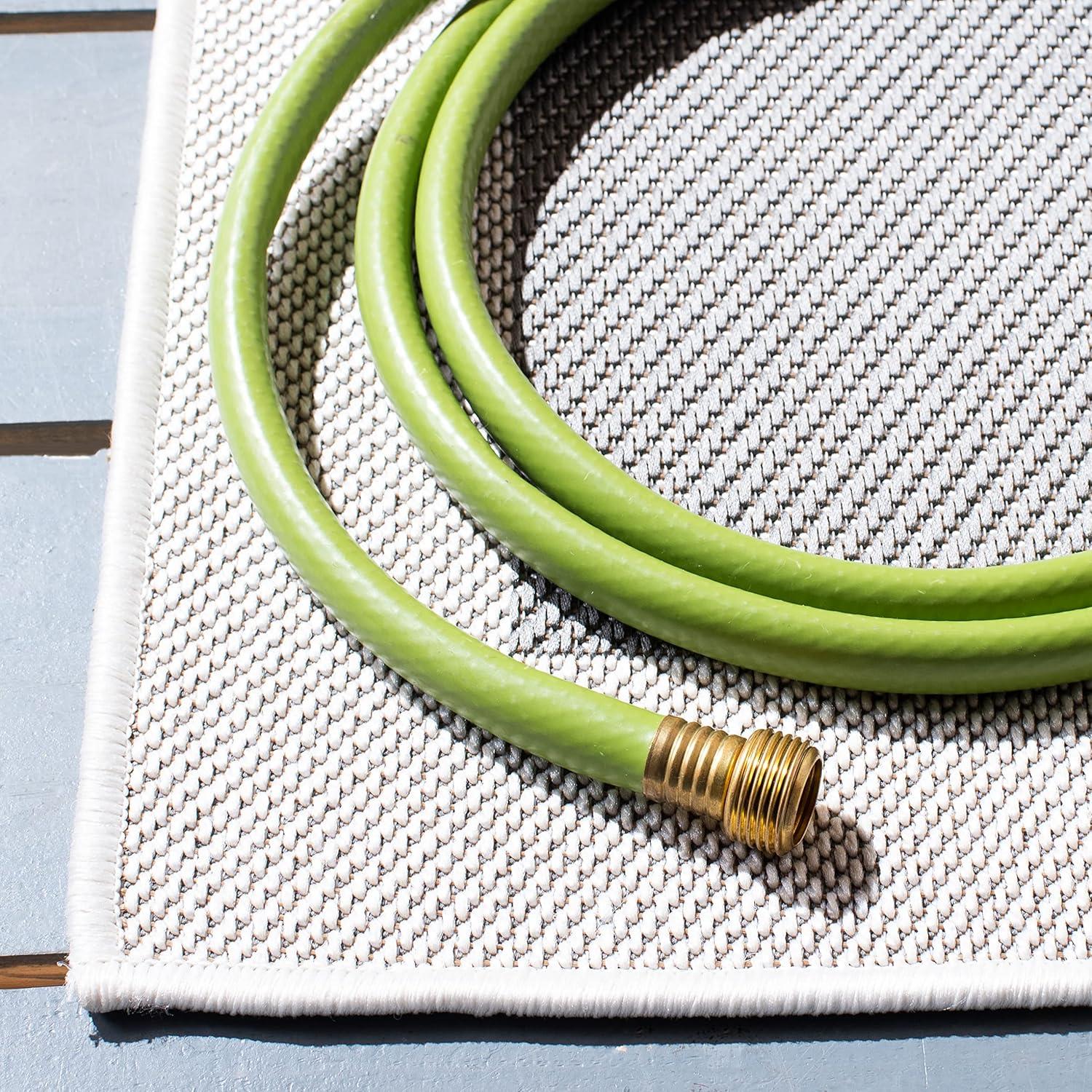 imageMartha Stewart x SAFAVIEH Outdoor Area Rug Collection 8 x 10 Ivory amp Beige Weather Resistant amp Washable Ideal for Patio Backyard Mudroom Deck Dining Space MSRO317BIvoryGrey
