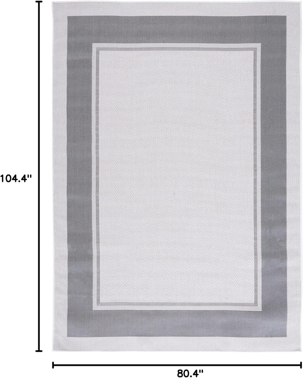 imageMartha Stewart x SAFAVIEH Outdoor Area Rug Collection 8 x 10 Ivory amp Beige Weather Resistant amp Washable Ideal for Patio Backyard Mudroom Deck Dining Space MSRO317BIvoryGrey