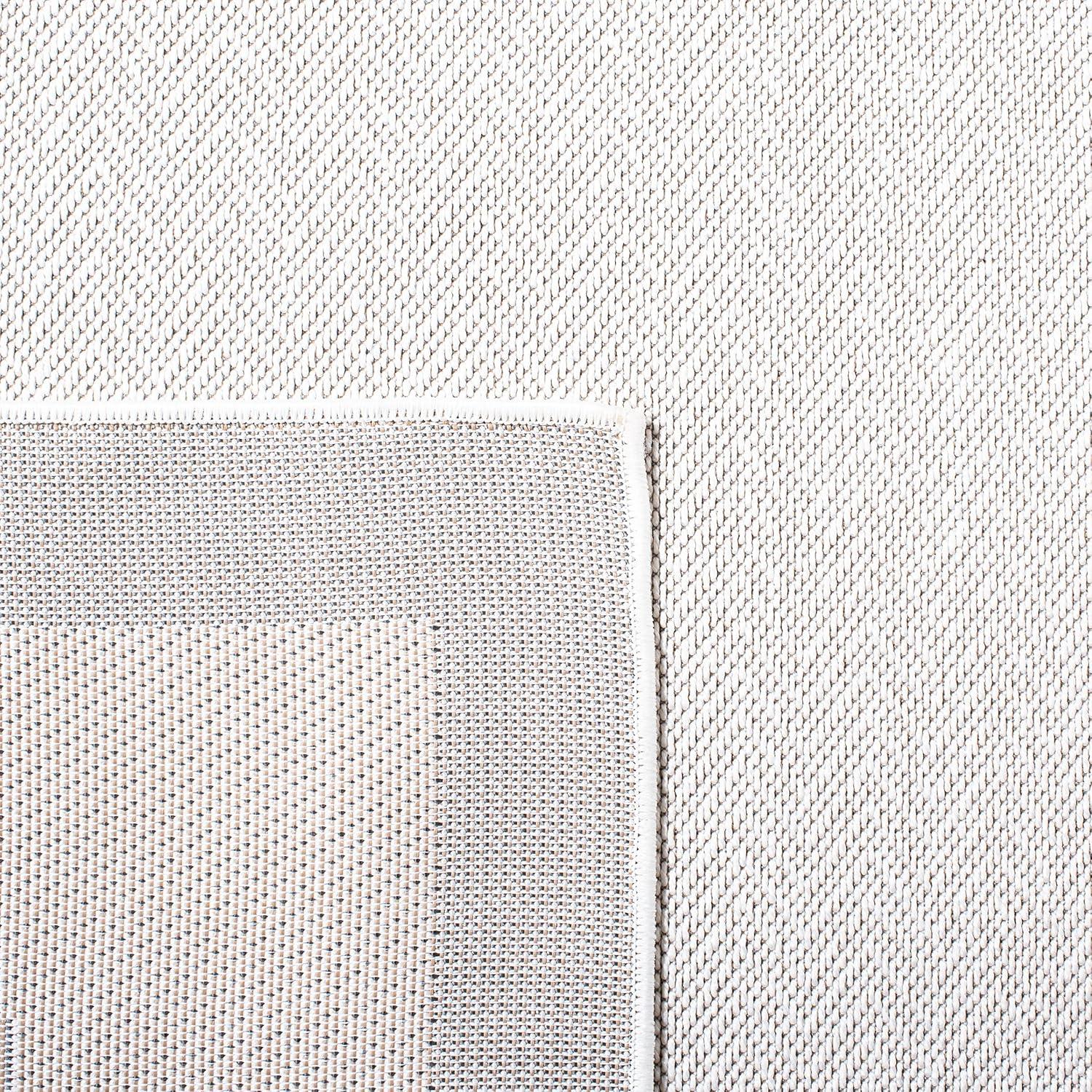 imageMartha Stewart x SAFAVIEH Outdoor Area Rug Collection 8 x 10 Ivory amp Beige Weather Resistant amp Washable Ideal for Patio Backyard Mudroom Deck Dining Space MSRO317BIvoryGrey