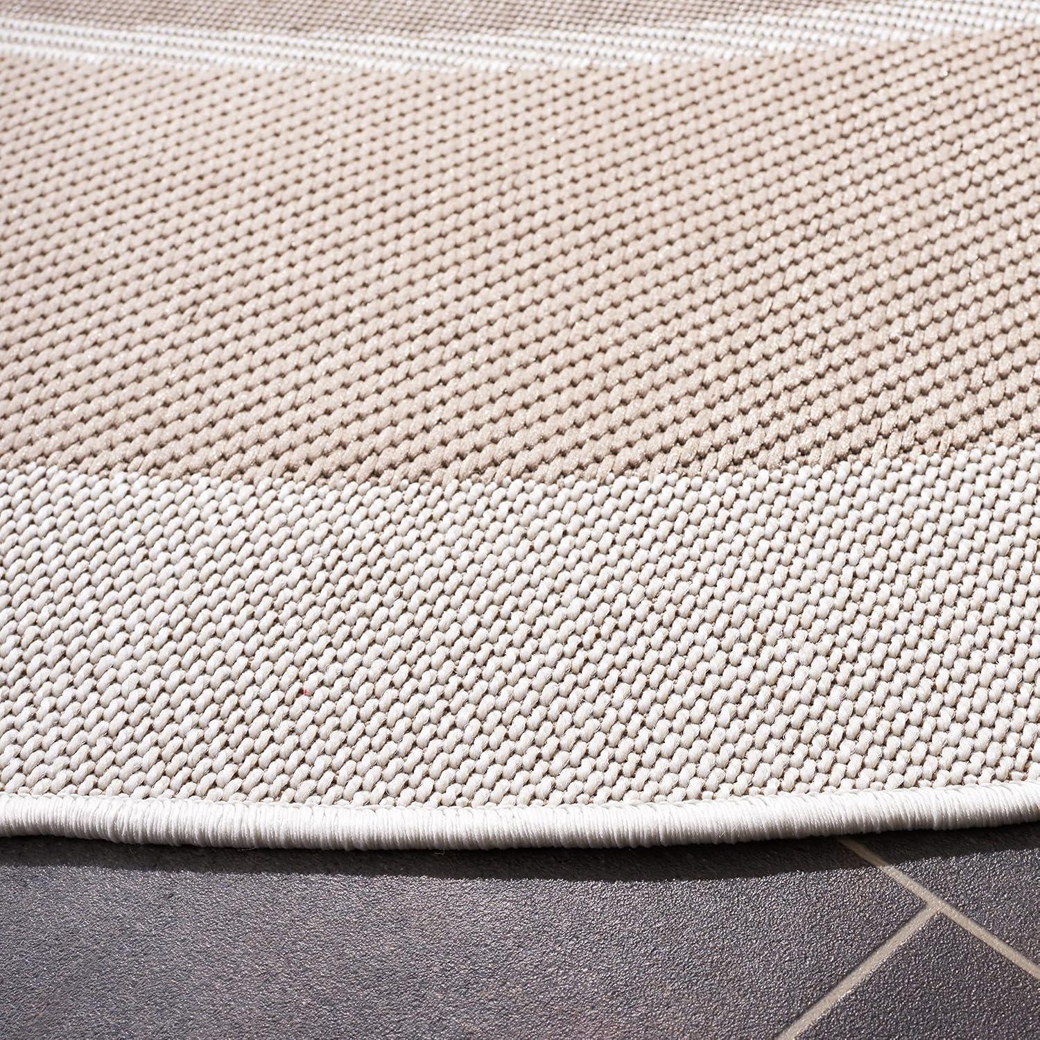 imageMartha Stewart x SAFAVIEH Outdoor Area Rug Collection 8 x 10 Ivory amp Beige Weather Resistant amp Washable Ideal for Patio Backyard Mudroom Deck Dining Space MSRO317BIvoryBeige