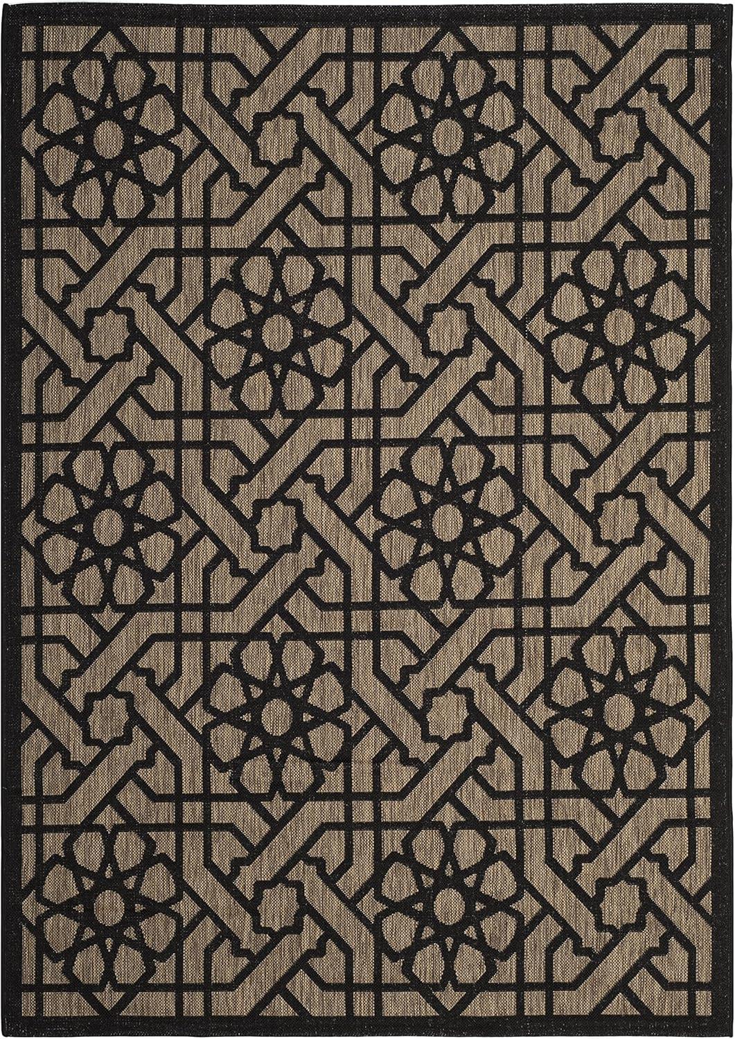 imageMartha Stewart x SAFAVIEH Outdoor Area Rug Collection 8 x 112 Lily Pad Weather Resistant amp Washable Ideal for Patio Backyard Mudroom Deck Dining Space MSR4245Silhouette