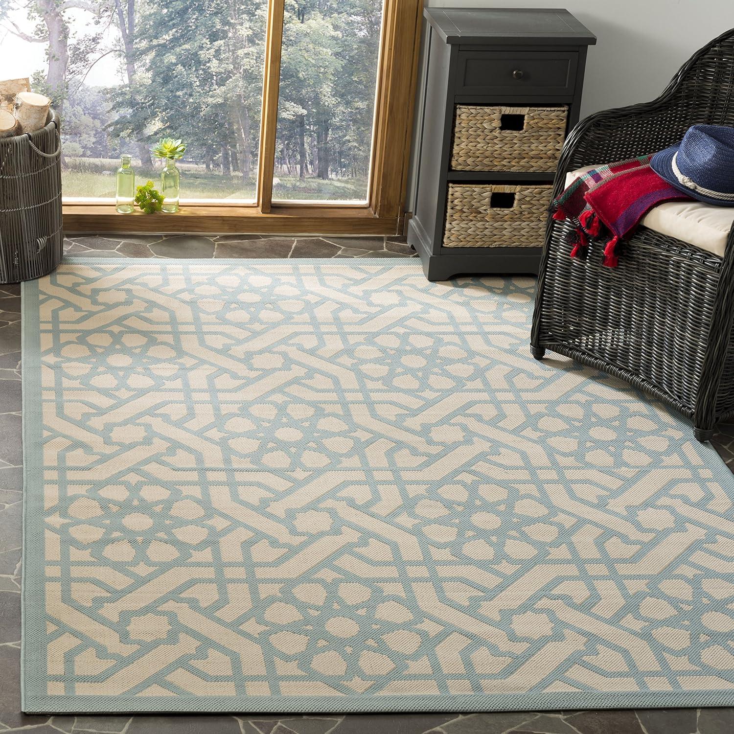 imageMartha Stewart x SAFAVIEH Outdoor Area Rug Collection 8 x 112 Lily Pad Weather Resistant amp Washable Ideal for Patio Backyard Mudroom Deck Dining Space MSR4245Sunken Pool