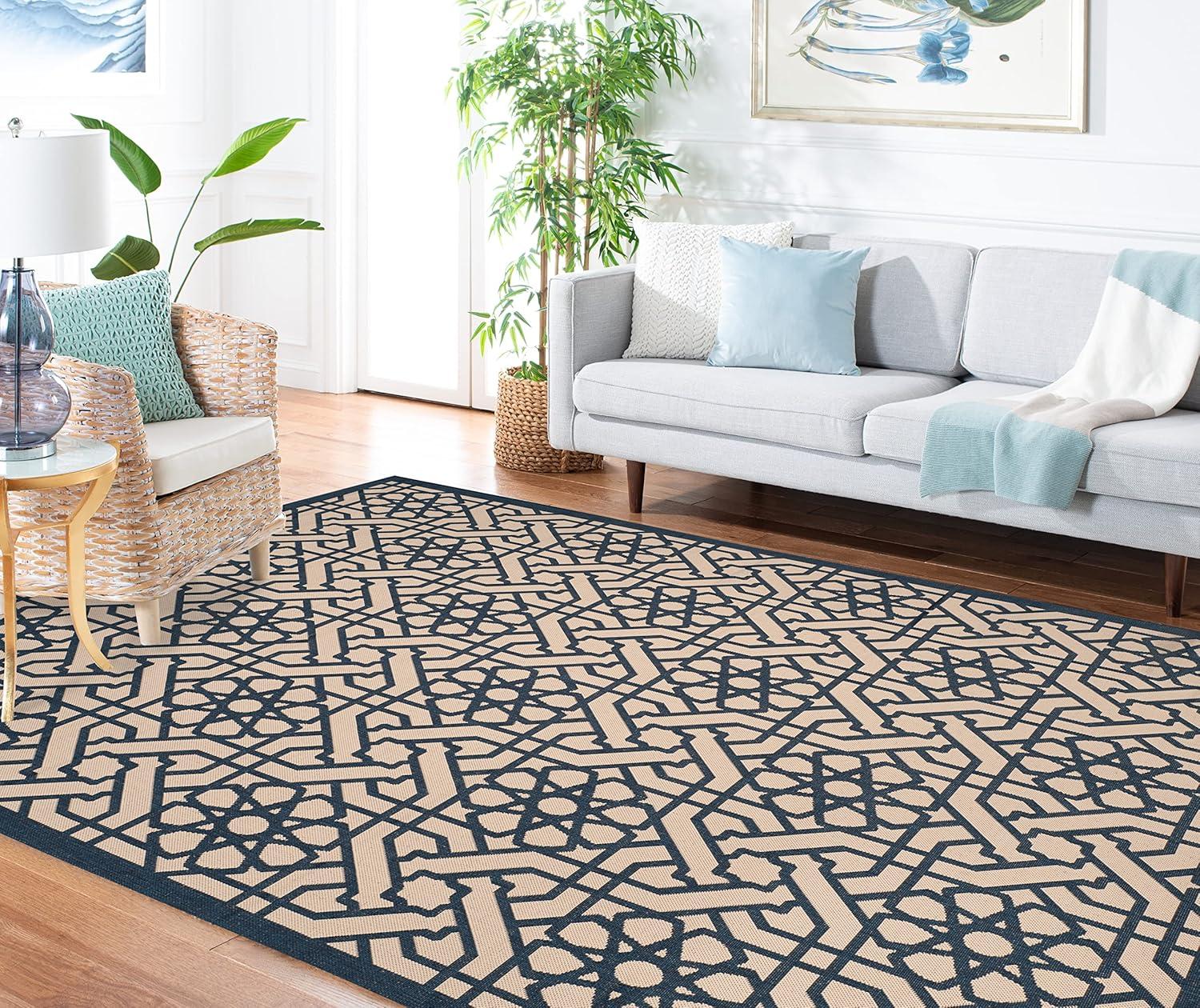 imageMartha Stewart x SAFAVIEH Outdoor Area Rug Collection 8 x 112 Mariner Weather Resistant amp Washable Ideal for Patio Backyard Mudroom Deck Dining Space MSR4245258