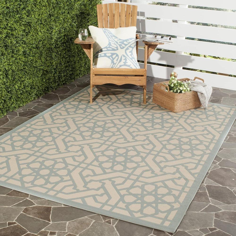 imageMartha Stewart x SAFAVIEH Outdoor Area Rug Collection  8 x 112 Sunken Pool Weather Resistant amp Washable Ideal for Patio Backyard Mudroom Deck Dining Space MSR4245213