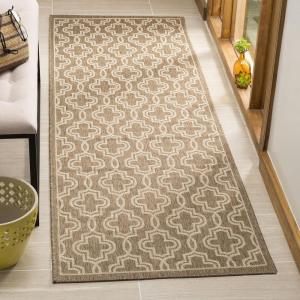 Martha Stewart x SAFAVIEH Outdoor Area Rug Collection – 8′ x 11’2″, Brown & Beige, Weather Resistant & Washable, Ideal for Patio, Backyard, Mudroom, Deck, Dining Space (MSR4274-242)(Brown/Beige)