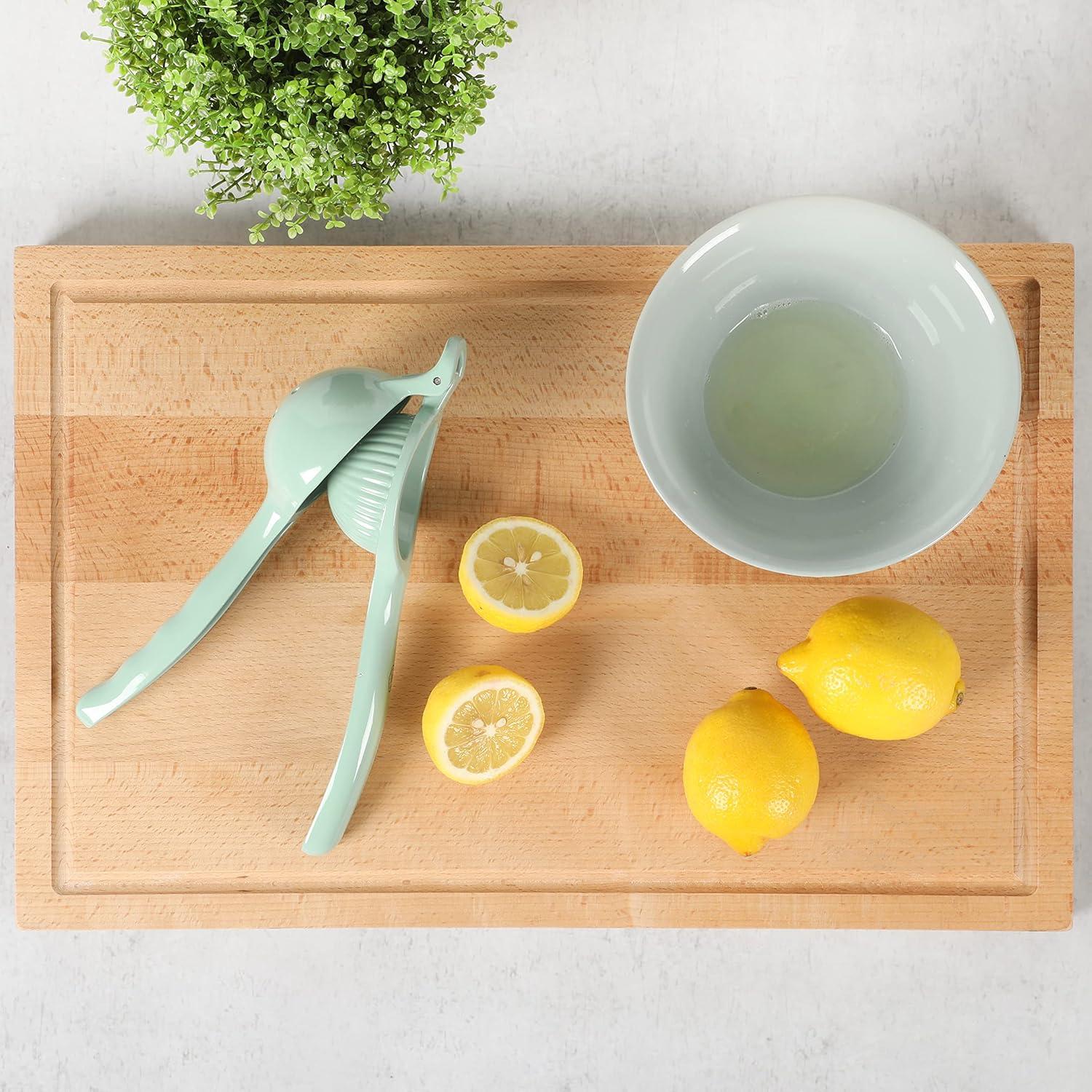 imageMartha Stewart Erwin Cast Aluminum Citrus SqueezerJuicer Martha Blue