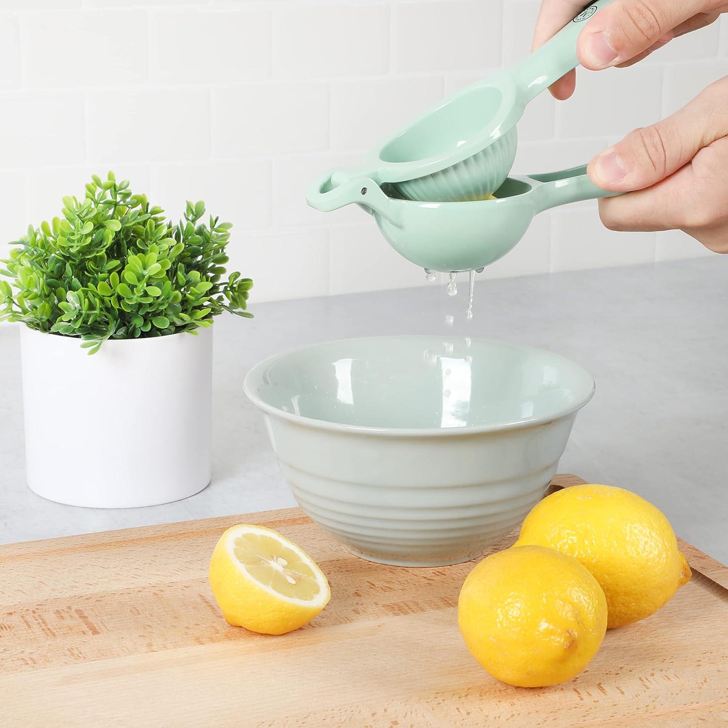 imageMartha Stewart Erwin Cast Aluminum Citrus SqueezerJuicer Martha Blue