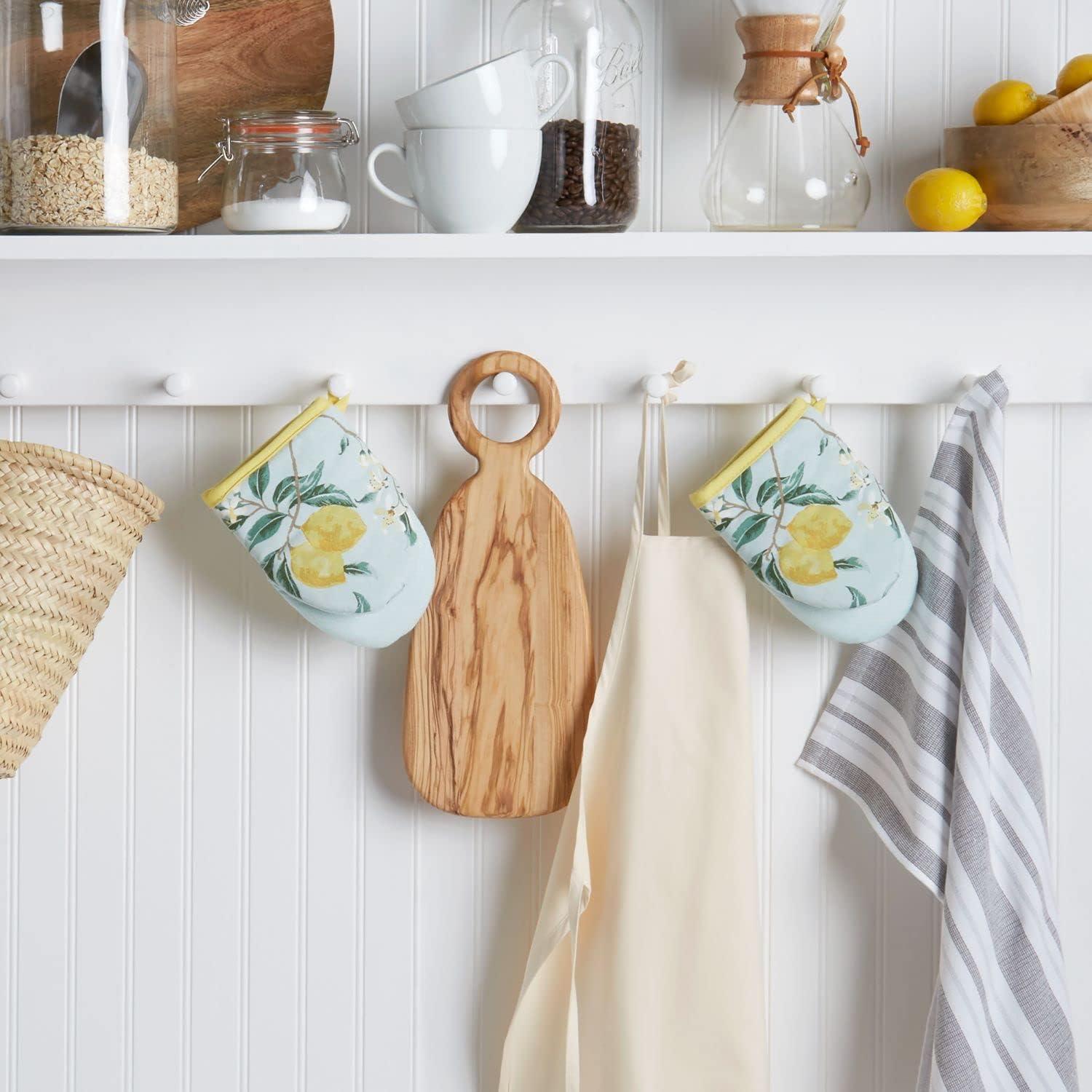 imageMartha Stewart Lemon Whimsy Mini Oven Mitt 2Pack Set Yellow 55X8Pot Holder