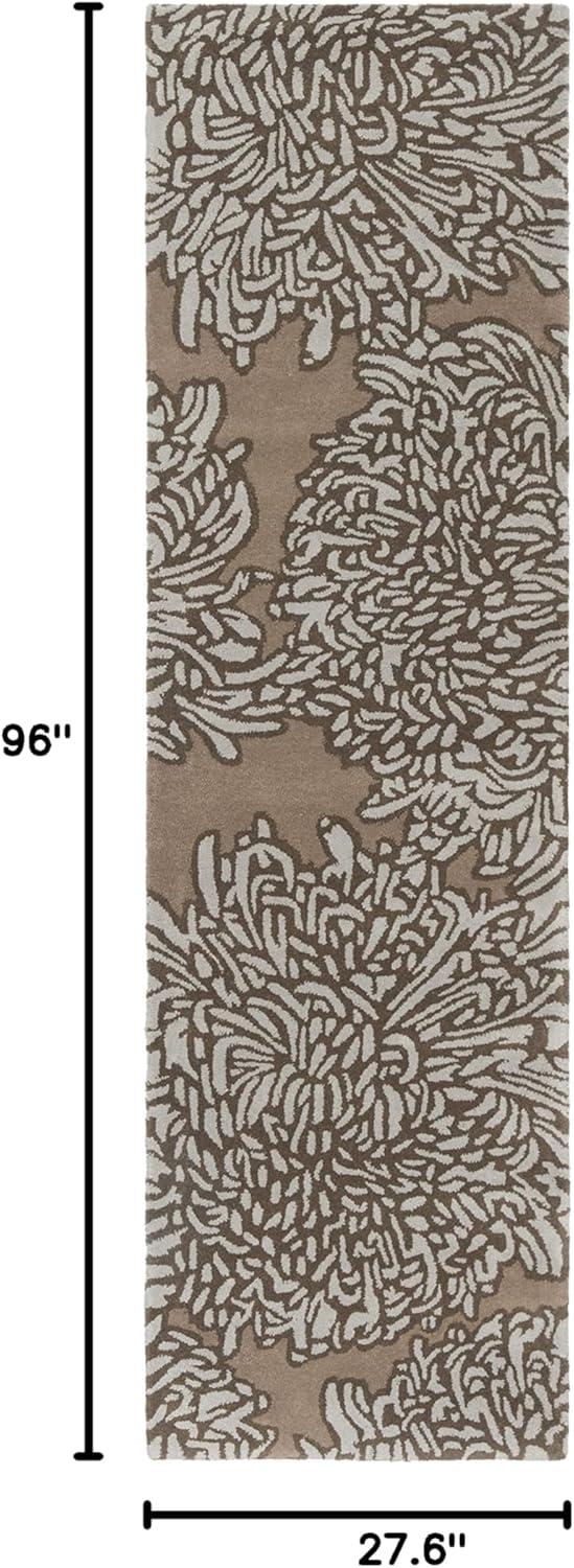 imageMartha Stewart x SAFAVIEH Area Rug Collection 23 x 8 Runner Malted Handmade Wool Ideal for Living Room Bedroom Foyer Hallway MSR4542ADriftwoodGrey