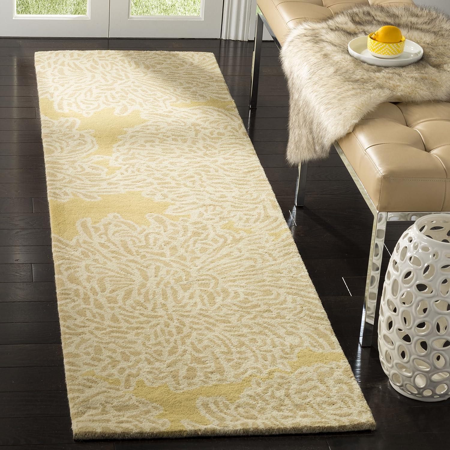 imageMartha Stewart x SAFAVIEH Area Rug Collection 23 x 8 Runner Malted Handmade Wool Ideal for Living Room Bedroom Foyer Hallway MSR4542AMalted
