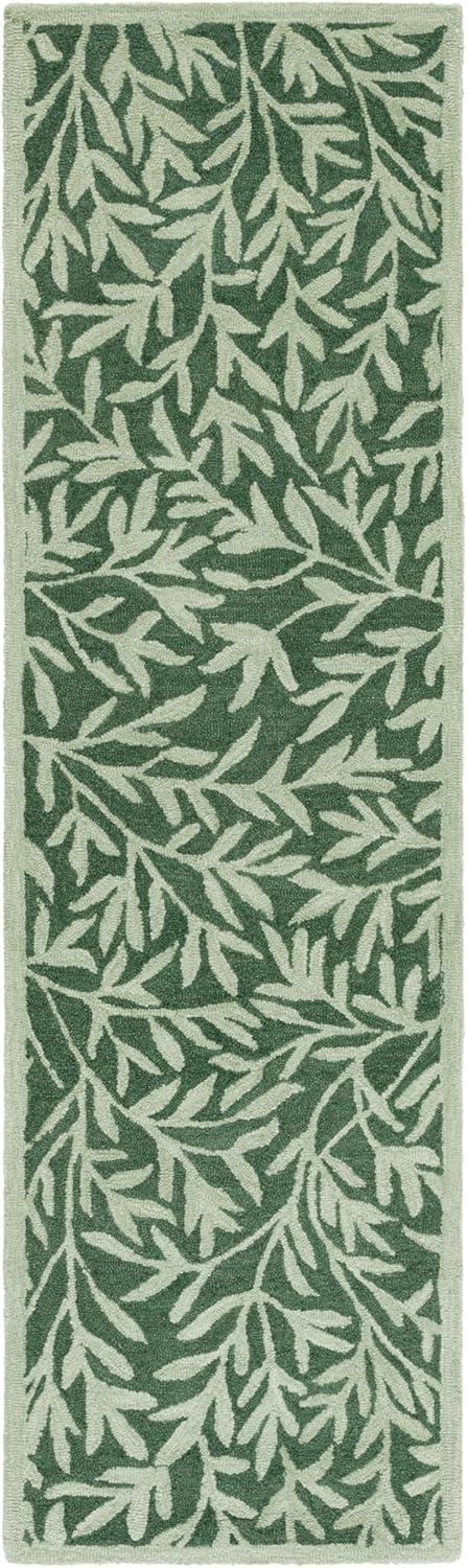 imageMartha Stewart x SAFAVIEH Area Rug Collection 5 x 8 Green Handmade Wool Ideal for Living Room Bedroom Office Dining Space MSR3527YGreen