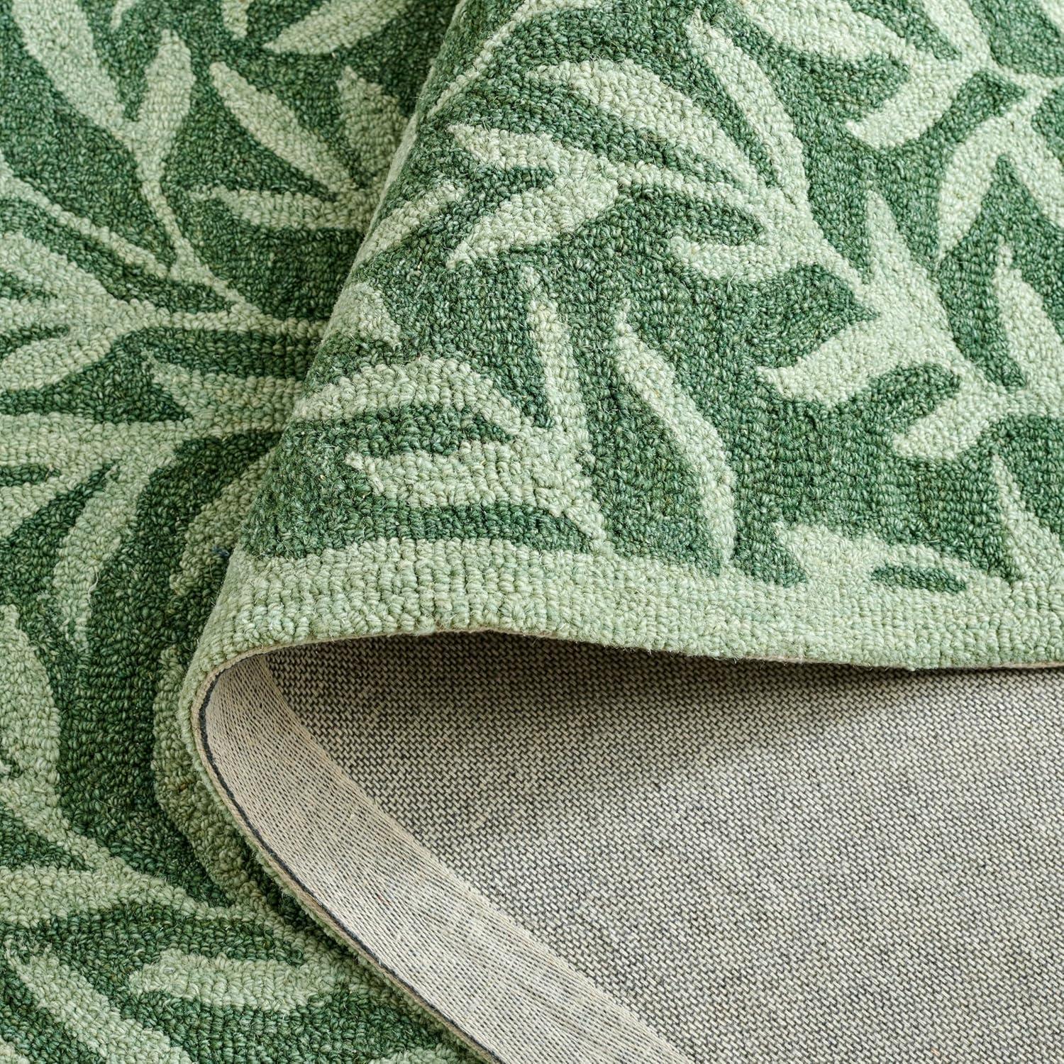 imageMartha Stewart x SAFAVIEH Area Rug Collection 5 x 8 Green Handmade Wool Ideal for Living Room Bedroom Office Dining Space MSR3527YGreen