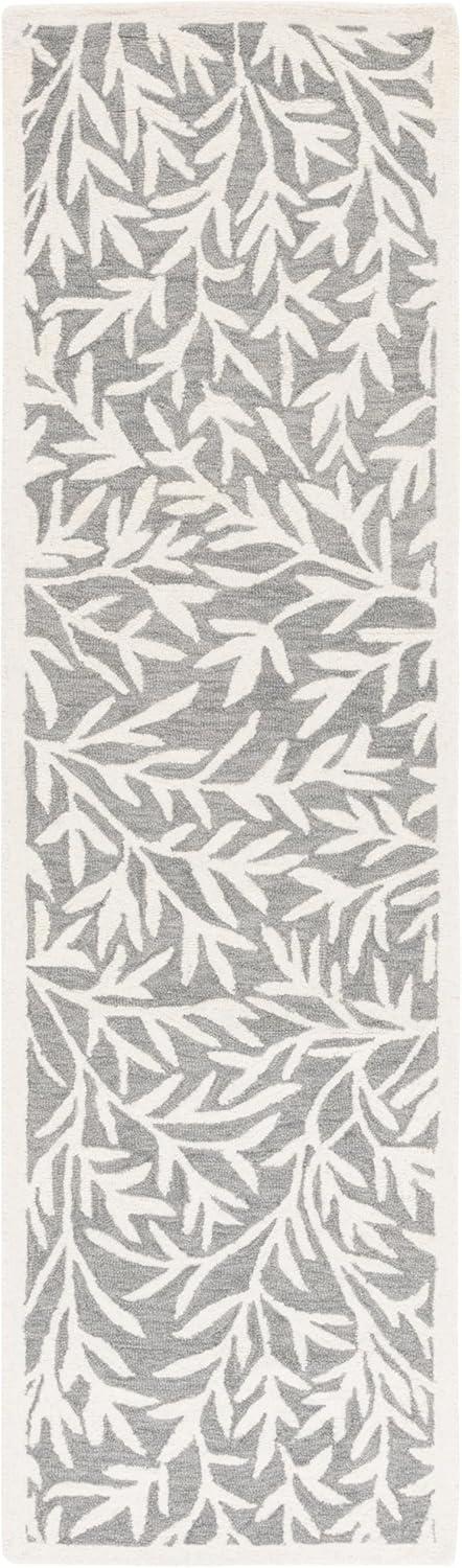 imageMartha Stewart x SAFAVIEH Area Rug Collection 5 x 8 Green Handmade Wool Ideal for Living Room Bedroom Office Dining Space MSR3527YGreyIvory