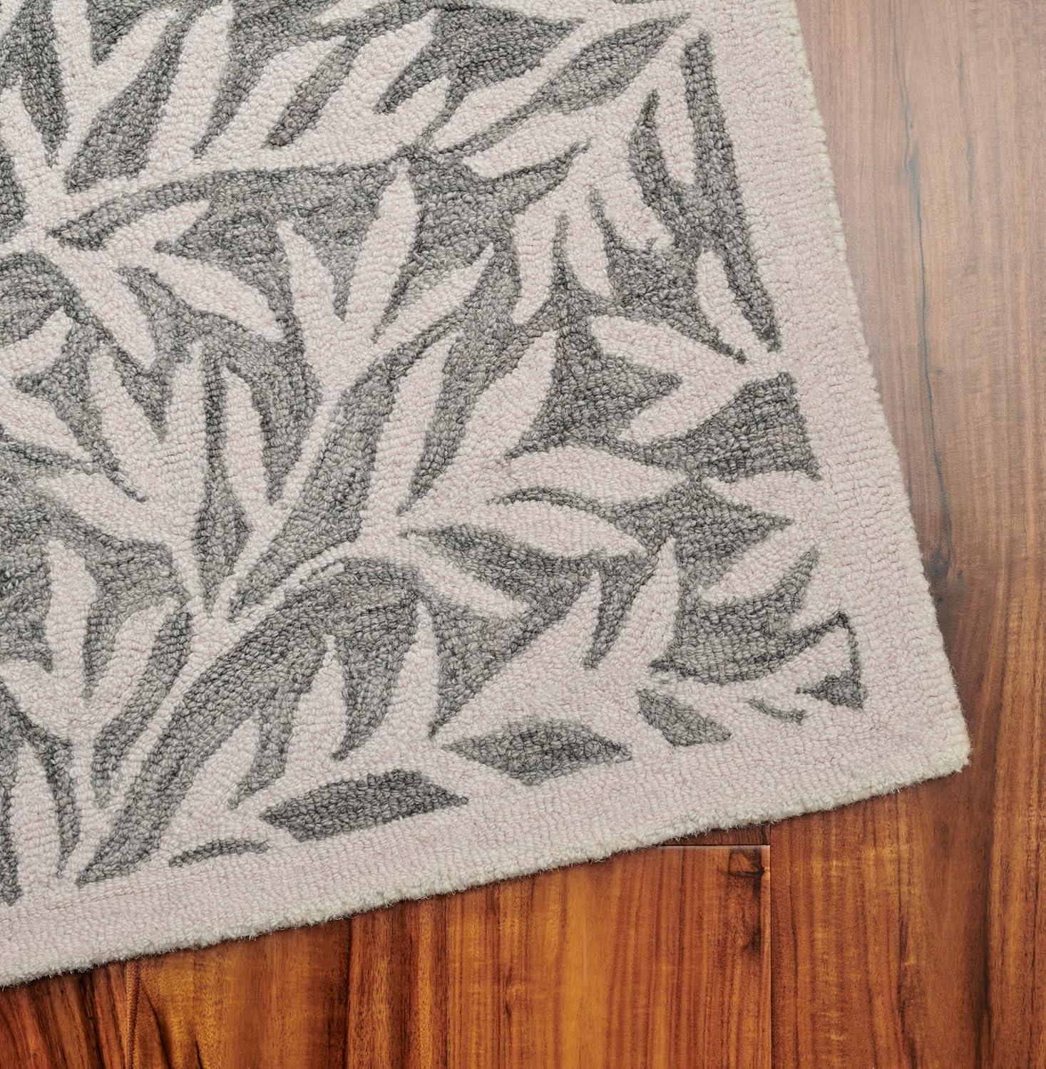 imageMartha Stewart x SAFAVIEH Area Rug Collection 5 x 8 Green Handmade Wool Ideal for Living Room Bedroom Office Dining Space MSR3527YGreyIvory
