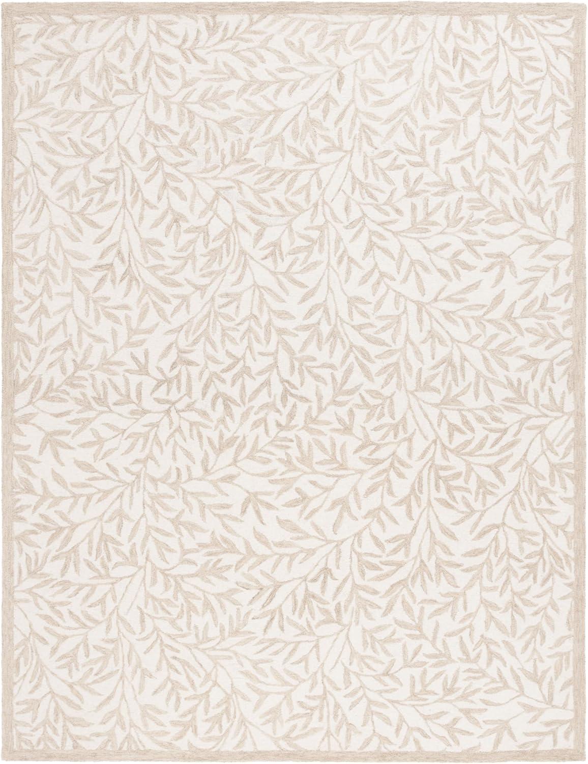 imageMartha Stewart x SAFAVIEH Area Rug Collection 5 x 8 Green Handmade Wool Ideal for Living Room Bedroom Office Dining Space MSR3527YIvoryBeige