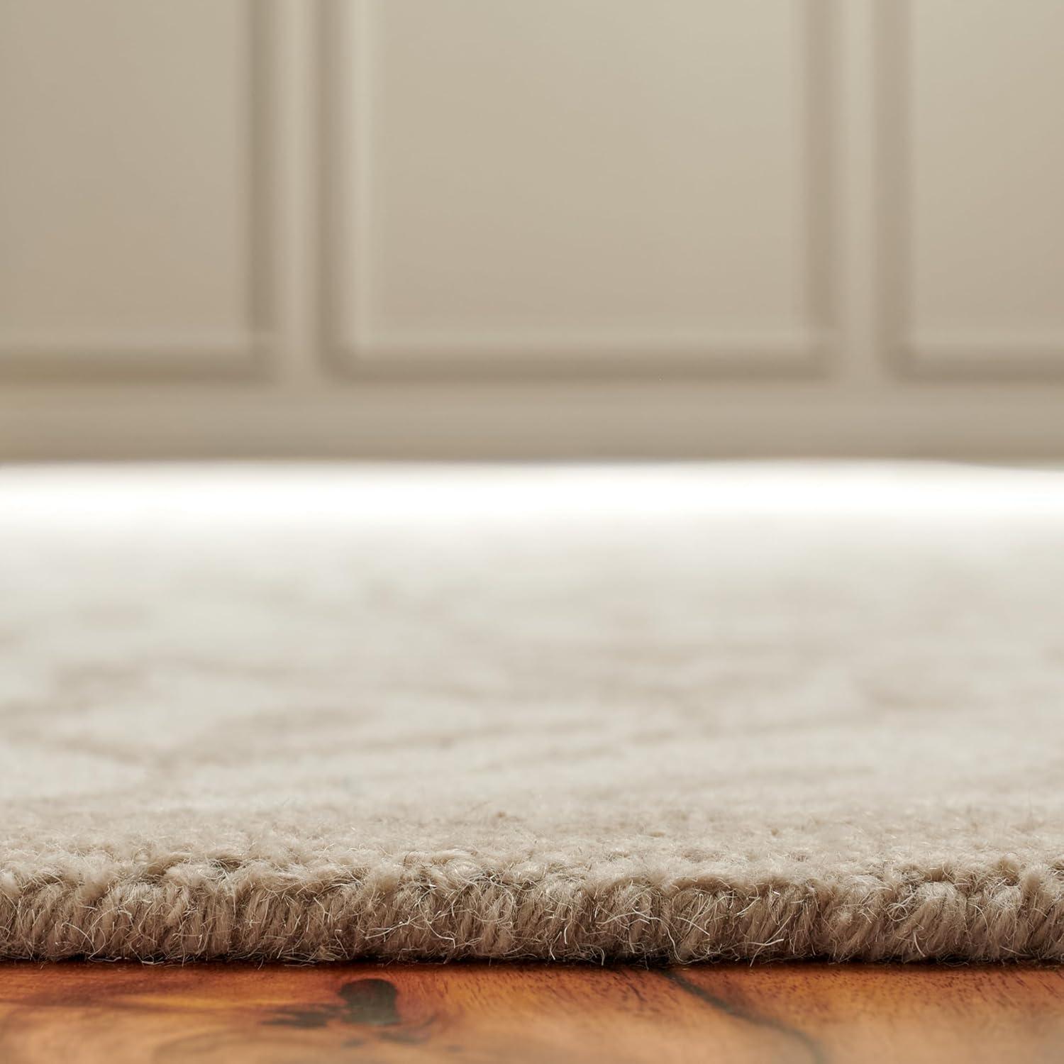 imageMartha Stewart x SAFAVIEH Area Rug Collection 5 x 8 Green Handmade Wool Ideal for Living Room Bedroom Office Dining Space MSR3527YIvoryBeige