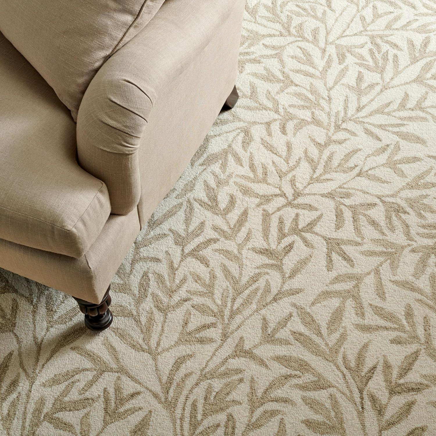 imageMartha Stewart x SAFAVIEH Area Rug Collection 5 x 8 Green Handmade Wool Ideal for Living Room Bedroom Office Dining Space MSR3527YIvoryBeige