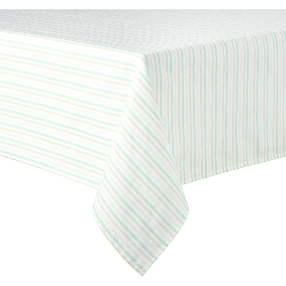 imageMartha Stewart Daisy Stripe Tablecloth Single Pack BeigeBrown 60x84Mint