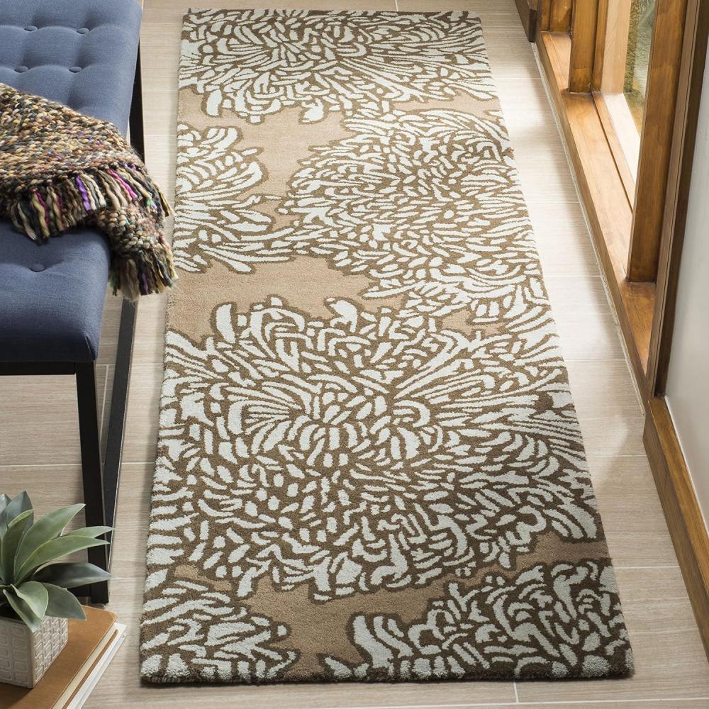imageMartha Stewart x SAFAVIEH Area Rug Collection  23 x 8 Runner Malted Handmade Wool Ideal for Living Room Bedroom Foyer Hallway MSR4542ADriftwoodGrey