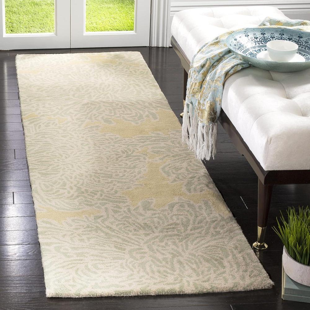imageMartha Stewart x SAFAVIEH Area Rug Collection 23 x 8 Runner Malted Handmade Wool Ideal for Living Room Bedroom Foyer Hallway MSR4542ASaguaro