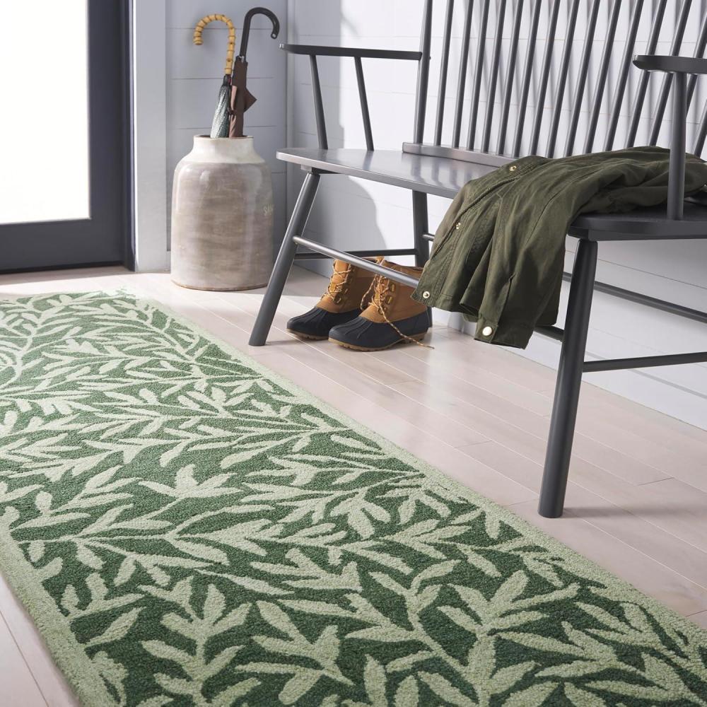 imageMartha Stewart x SAFAVIEH Area Rug Collection  5 x 8 Green Handmade Wool Ideal for Living Room Bedroom Office Dining Space MSR3527YGreen