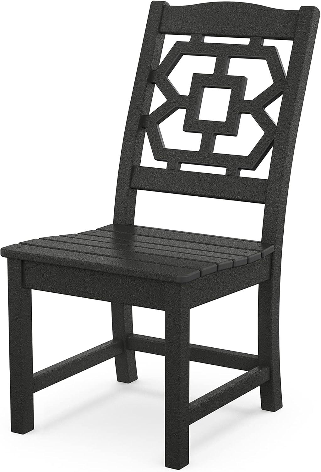 imageMartha Stewart by POLYWOOD Chinoiserie 9Piece Dining Set with Trestle Legs in TeakBlack