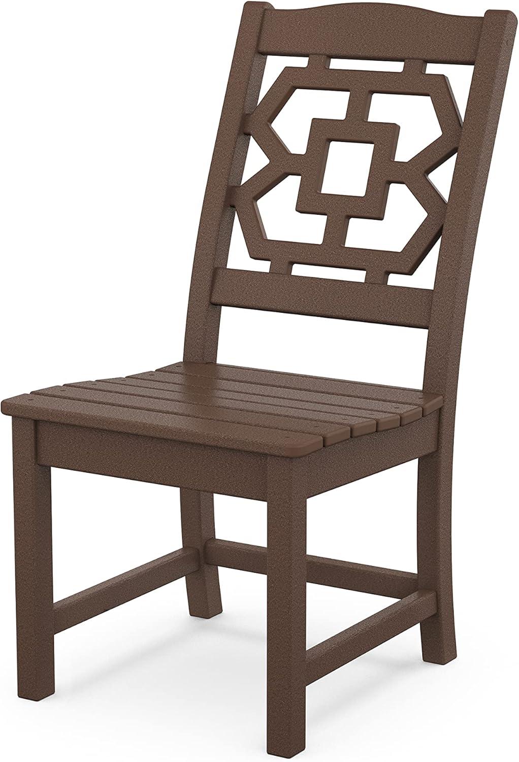 imageMartha Stewart by POLYWOOD Chinoiserie 9Piece Dining Set with Trestle Legs in TeakMahogany