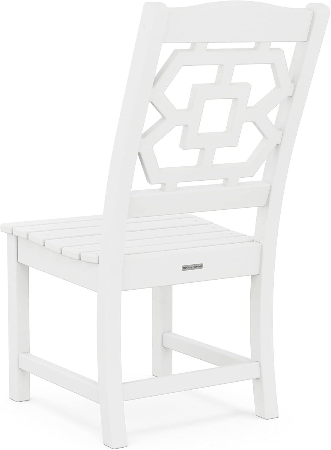 imageMartha Stewart by POLYWOOD Chinoiserie 9Piece Dining Set with Trestle Legs in TeakWhite