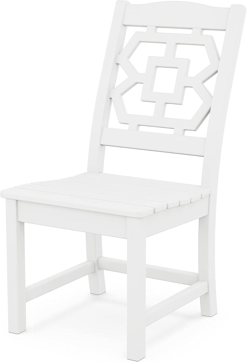 imageMartha Stewart by POLYWOOD Chinoiserie 9Piece Dining Set with Trestle Legs in TeakWhite