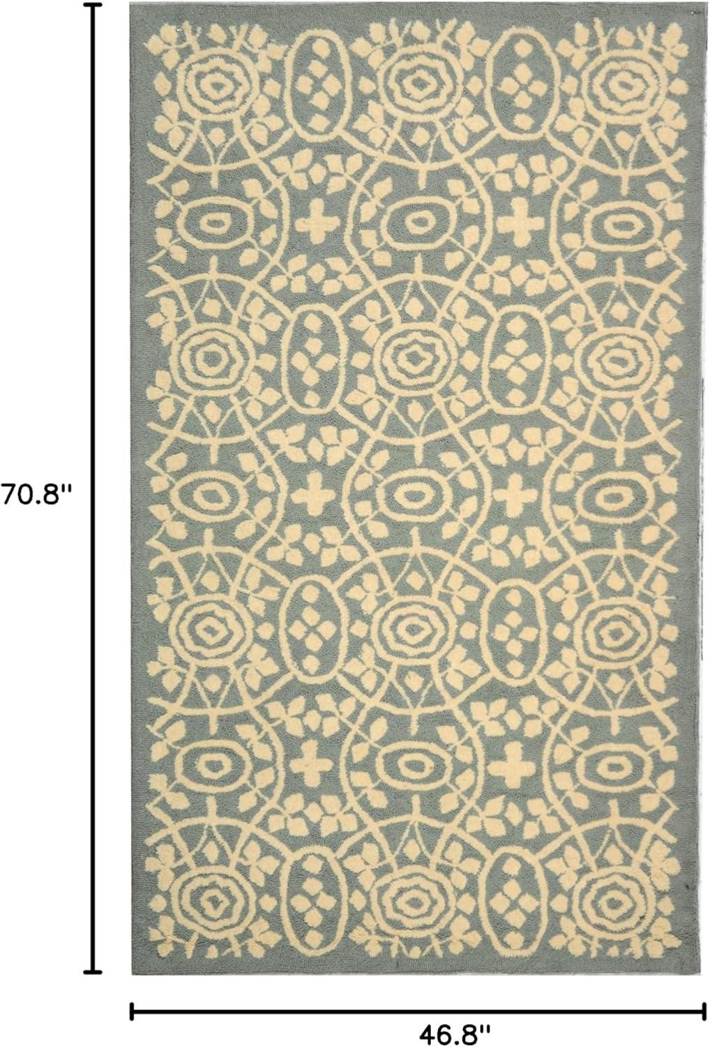 imageMartha Stewart x SAFAVIEH Area Rug Collection 79 x 99 Aloe Green HandHooked Cotton Ideal for Living Room Bedroom Dining Space MSR1214BAloe
