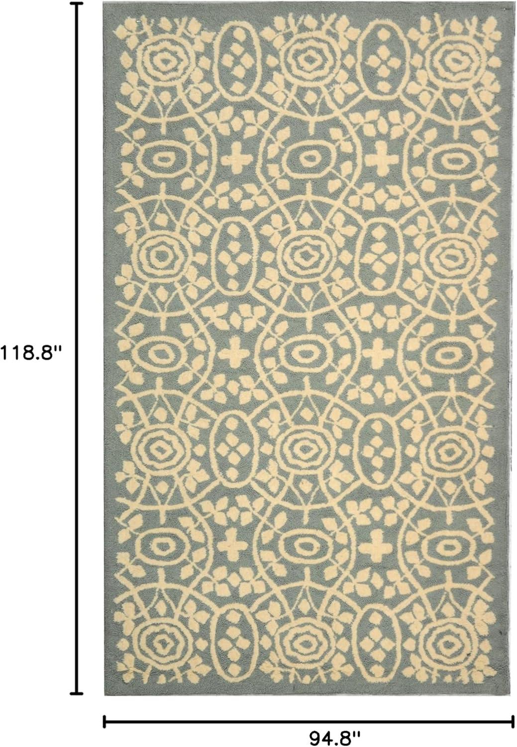 imageMartha Stewart x SAFAVIEH Area Rug Collection 79 x 99 Aloe Green HandHooked Cotton Ideal for Living Room Bedroom Dining Space MSR1214BAloe