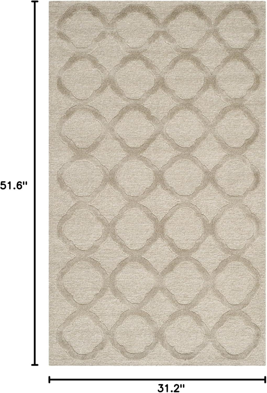 imageMartha Stewart x SAFAVIEH Area Rug Collection 79 x 99 Curry Handmade Silk amp Wool Ideal for Living Room Bedroom Office Dining Space MSR5368AMist