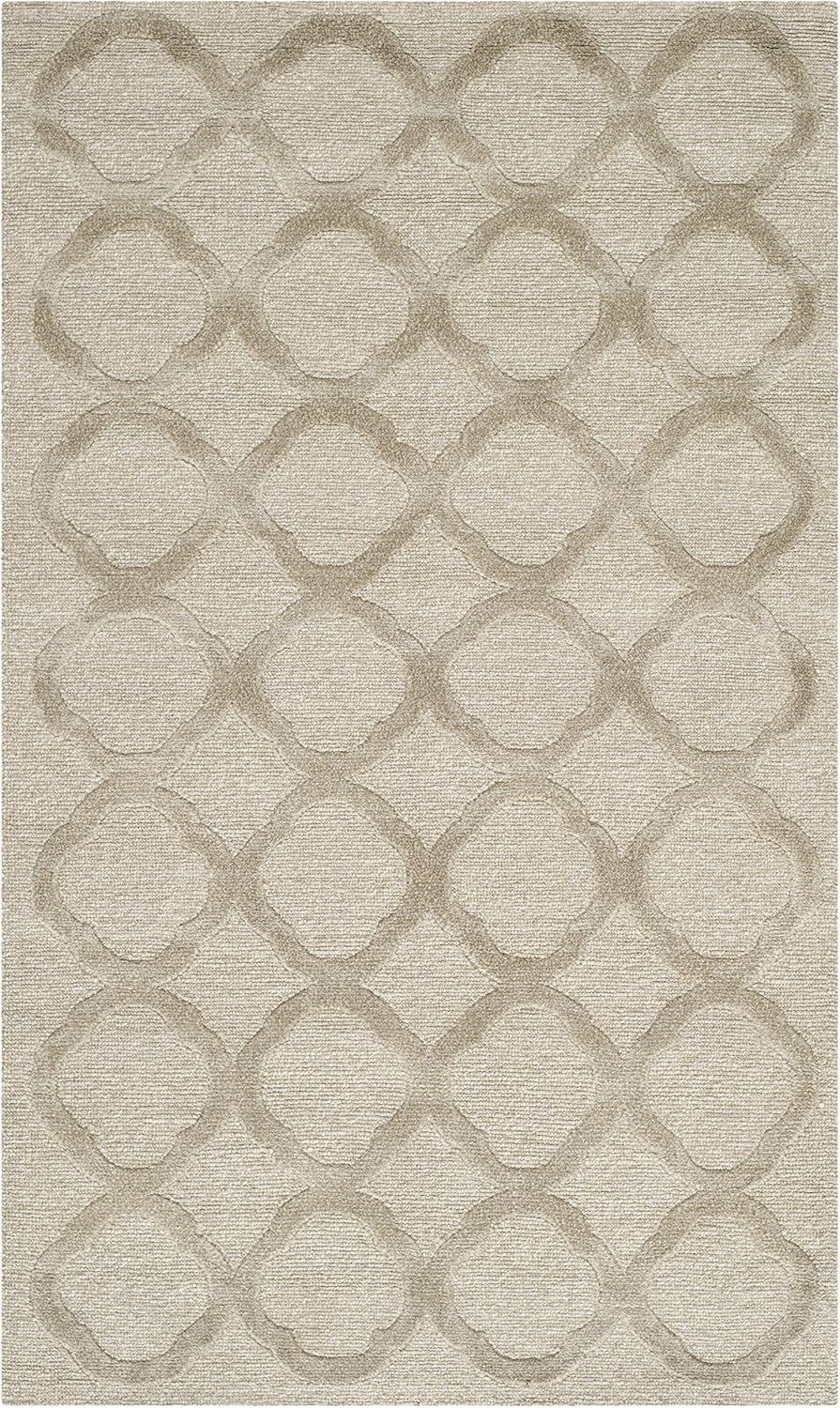 imageMartha Stewart x SAFAVIEH Area Rug Collection 79 x 99 Curry Handmade Silk amp Wool Ideal for Living Room Bedroom Office Dining Space MSR5368AMist