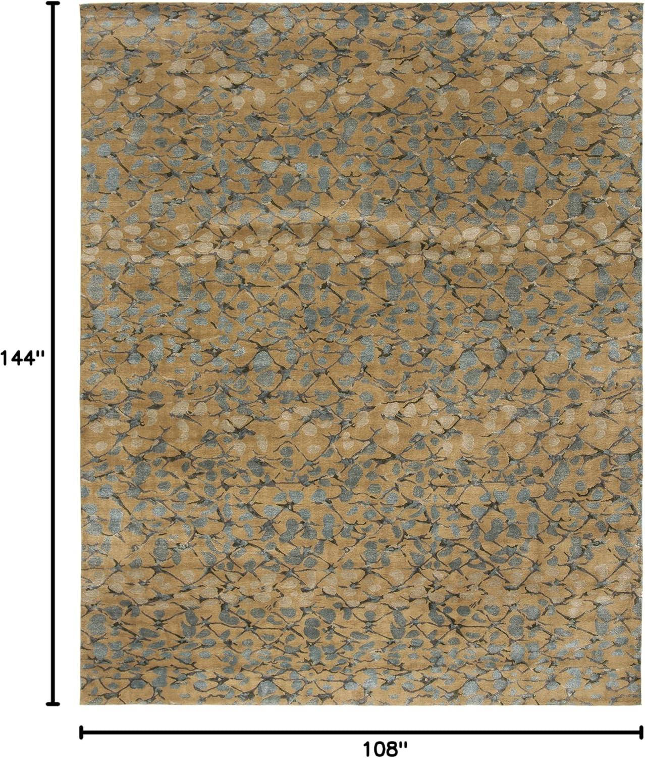 imageMartha Stewart x SAFAVIEH Area Rug Collection 8 x 10 Bard Red HandKnotted Silk amp Wool Ideal for Living Room Bedroom Office Dining Space MSR8641BHusk Brown