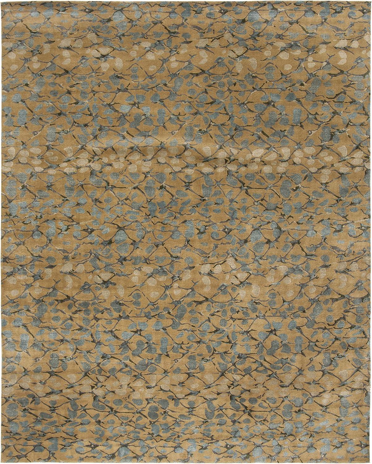 imageMartha Stewart x SAFAVIEH Area Rug Collection 8 x 10 Bard Red HandKnotted Silk amp Wool Ideal for Living Room Bedroom Office Dining Space MSR8641BHusk Brown