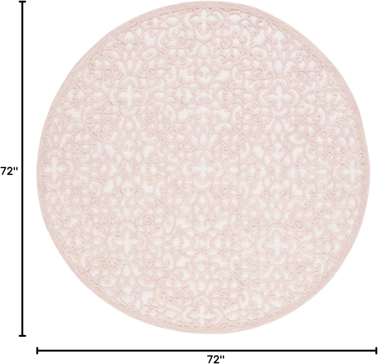 imageMartha Stewart x SAFAVIEH Area Rug Collection 8 x 10 Blue amp Ivory Handmade Wool Ideal for Living Room Bedroom Office Dining Space MSR3513BIvoryPink