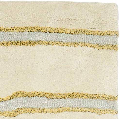 imageMartha Stewart x SAFAVIEH Area Rug Collection 8 x 10 Buckwheat Flour Beige Handmade Wool amp Viscose Ideal for Living Room Bedroom Office Dining Space MSR3617AWheat Beige