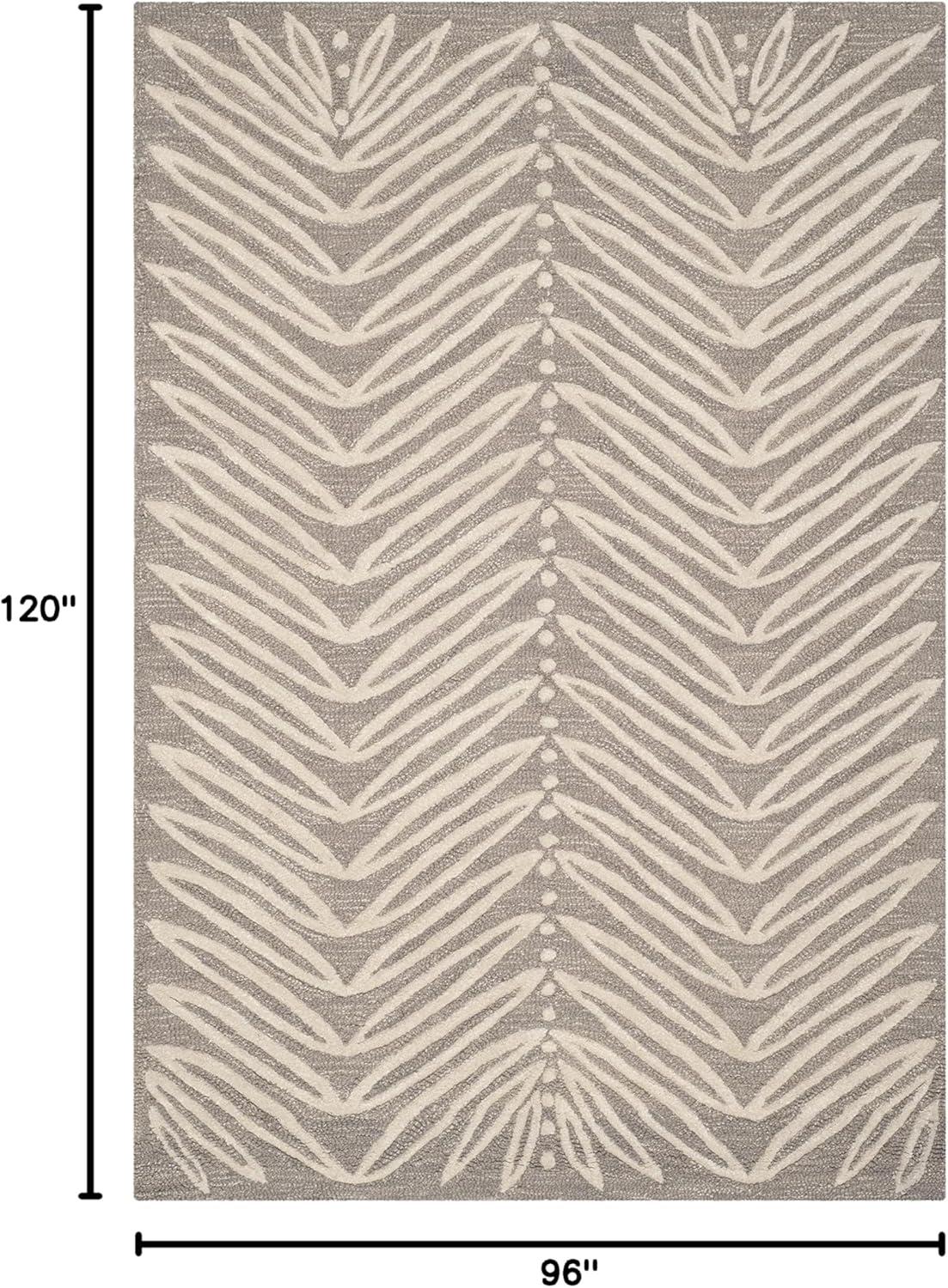 imageMartha Stewart x SAFAVIEH Area Rug Collection 8 x 10 Chamois Beige Handmade Wool amp Viscose Ideal for Living Room Bedroom Office Dining Space MSR3612A