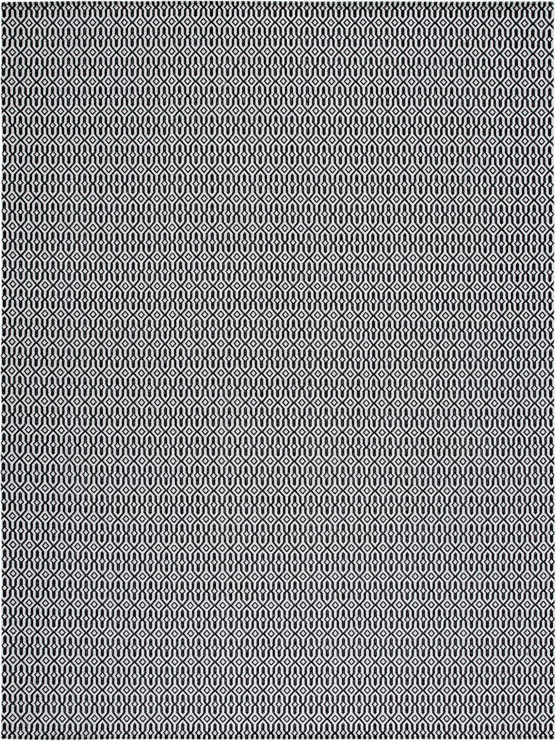 imageMartha Stewart x SAFAVIEH Area Rug Collection 8 x 10 Charcoal amp Grey Cotton Ideal for Living Room Bedroom Office Dining Space MSR411H