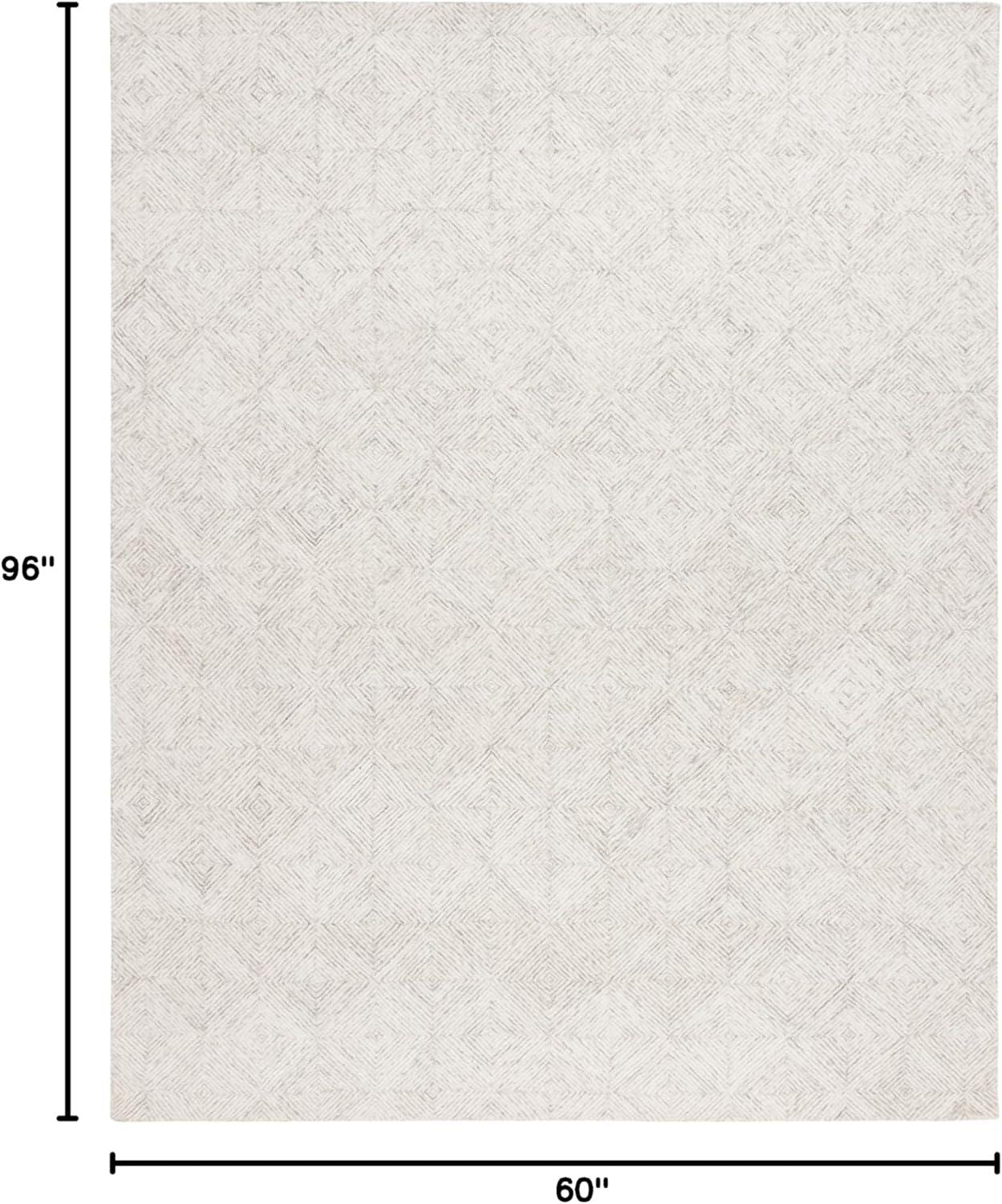 imageMartha Stewart x SAFAVIEH Area Rug Collection 8 x 10 Grey amp Ivory Handmade Wool Ideal for Living Room Bedroom Office Dining Space MSR3377FGreyIvory