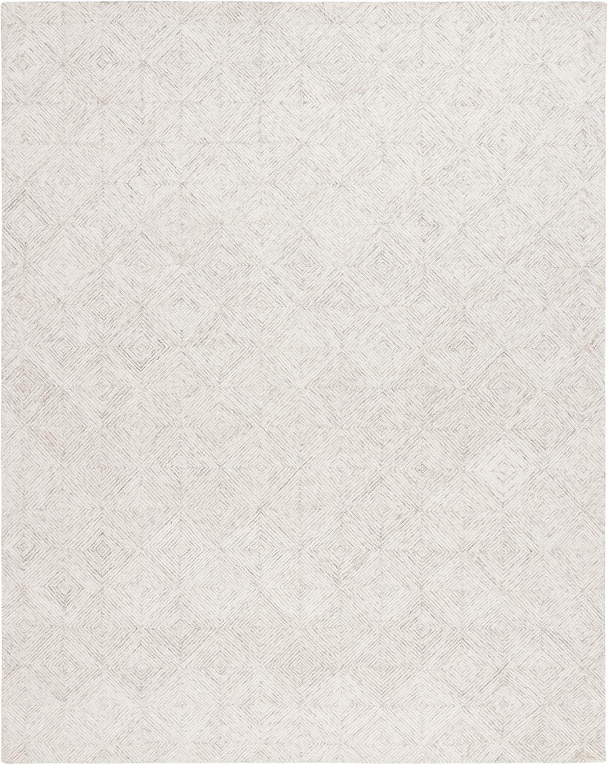 imageMartha Stewart x SAFAVIEH Area Rug Collection 8 x 10 Grey amp Ivory Handmade Wool Ideal for Living Room Bedroom Office Dining Space MSR3377FGreyIvory