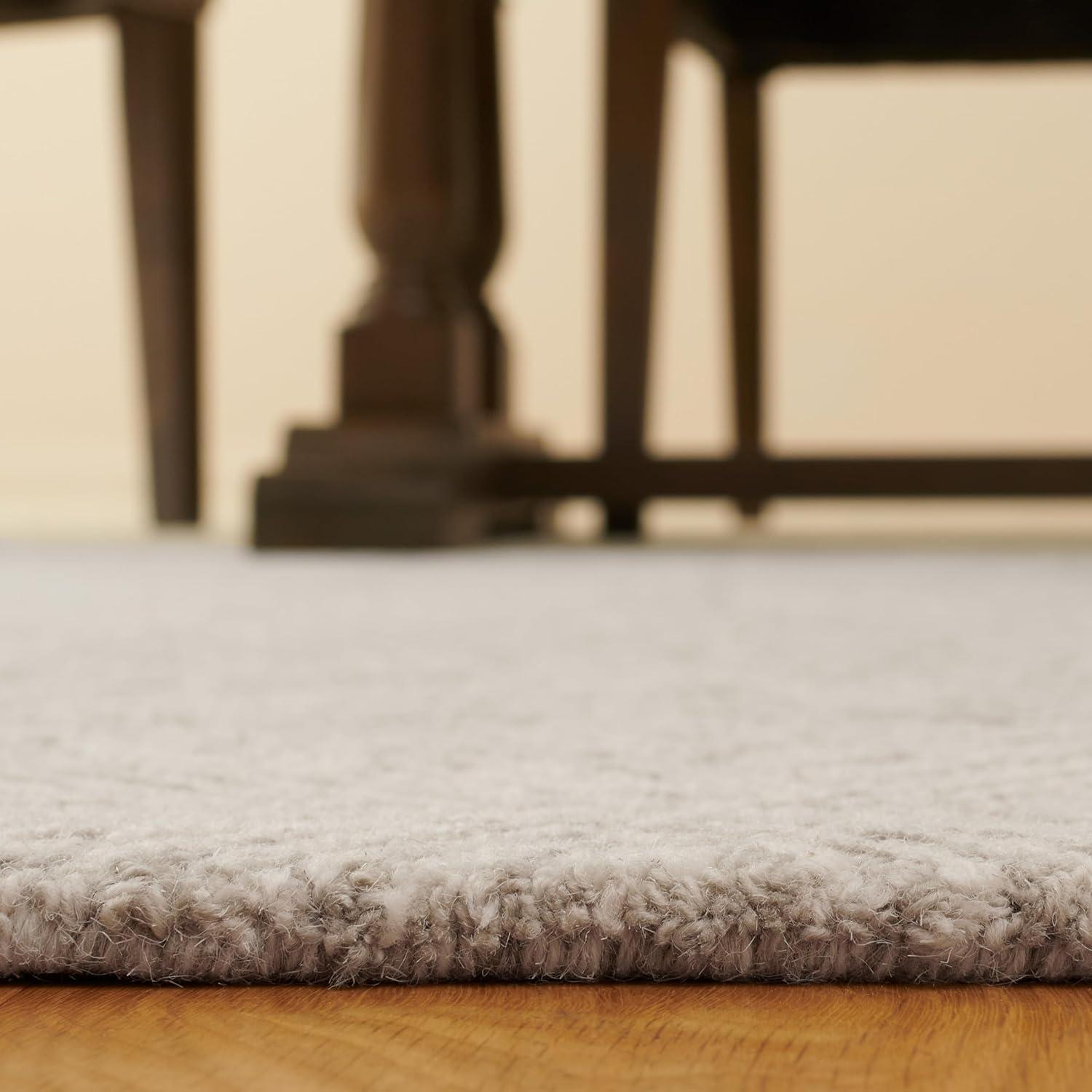 imageMartha Stewart x SAFAVIEH Area Rug Collection 8 x 10 Grey amp Ivory Handmade Wool Ideal for Living Room Bedroom Office Dining Space MSR3377FGreyIvory